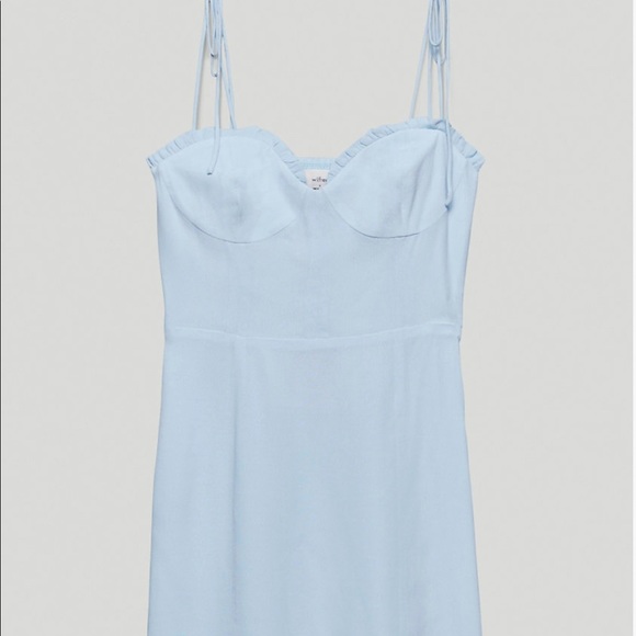 aritzia light blue dress Encourage Poplin Dress